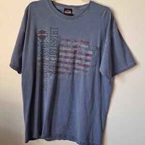 Harley Davidson Mens Short Sleeved Gray Tshirt Size L